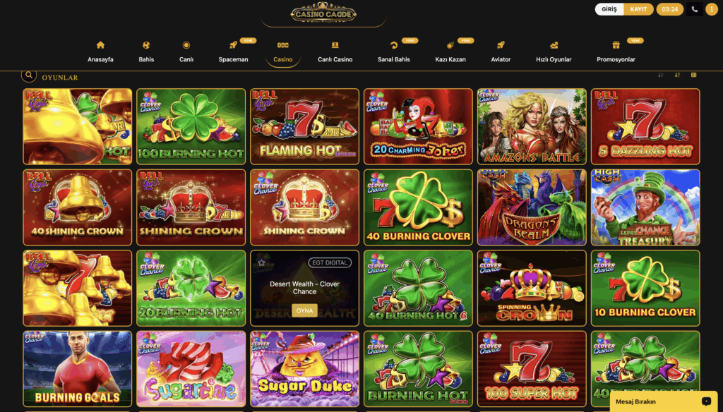 Casinocadde Slot Oyunları